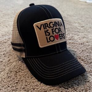 Virginia Is For Lovers Black and Tan Trucker Hat